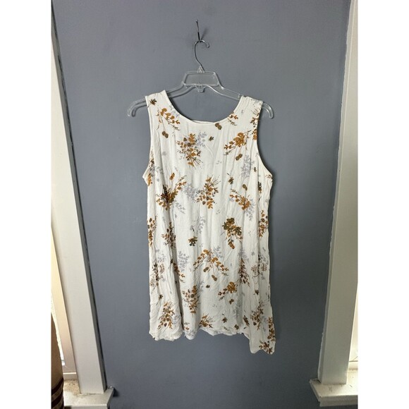 Maurices Dresses & Skirts - Maurices Women Dress XL White Floral Boho Sleeveless Dress Lined